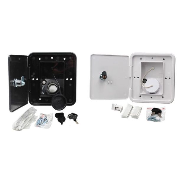 

151x166 mm rv hatch cover accessories lockable water inlet parts with keys square threaded fill dish for rv trailer