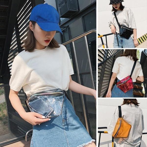 

талии сумка fanny pack прозрачный пояс из пвх грудь сумка женщин способа hip мешок перевозка груза падения