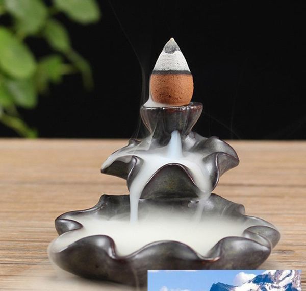 

40 pcs natural smoke backflow cone incense indoor aromatherapy sandalwood lavender jasmine in box tower jllrbwj yummy_shop