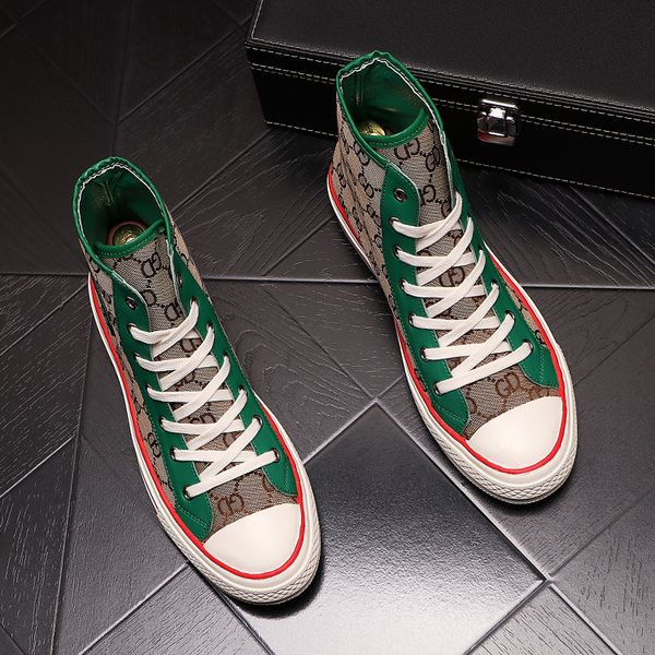 

new fashion canvas casual sneaker lace-up men trainers shoes italian luxury dress business wedding party loafers 38-43, Black