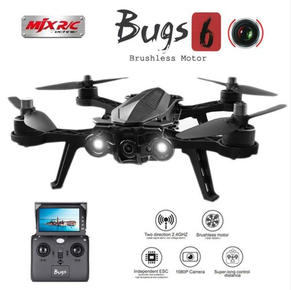 

mjx bugs 6 b6 2.4g радиоуправляемый вертолет высокоскоростная безщеточный rc drone с камерой fpv в реальном времени изображения передача qua