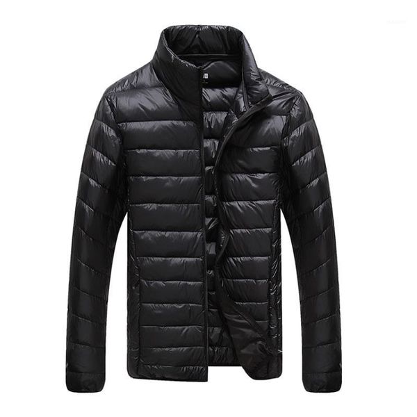

plus size ultra weightlight thin thermal white down jacket men down coat outerwear large size m - 6xl 2016 autumn winter1, Black