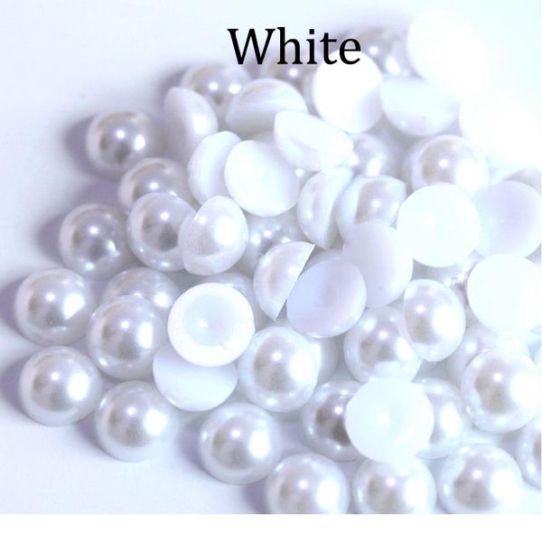 

3 4 5 6 8 10 12mm imitation pearl round half bead bulk wholesale beads for jewelry making scrapbook beads deco bbynys