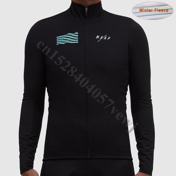 

racing jackets cycling jersey winter thermal fleece bicycle jacket warm mountain bike clothing maap, Black;red