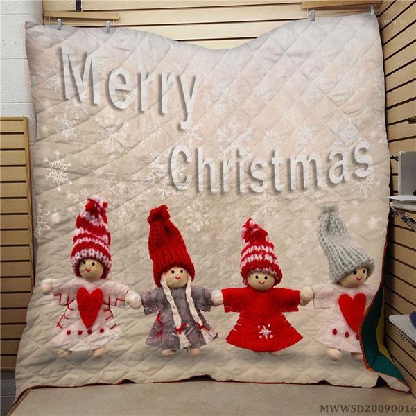

comforters & sets high qualit merry christmas print quilt soft breathable bedroom decoration bed gift for all seasons1