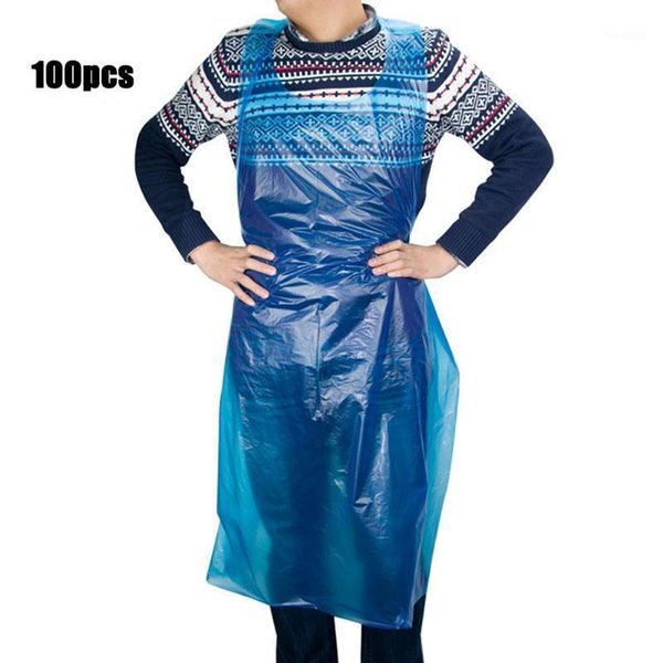 

100pcs disposable poly aprons transparent cleaner oil-proof sanitary apron for household daily supplies 39*24 inches #1