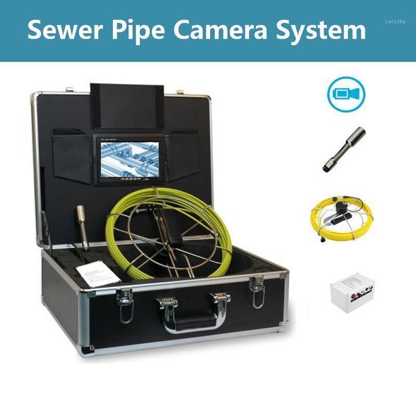 

7"lcd dvr 1000tvl drain pipe video inspection camera system 23mm sewer camera 20m cable with dvr 12pcs leds1