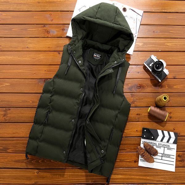 

new youth autumn and winter warm down cotton clothes vest men's korean fashion thickening leisure, Black;white