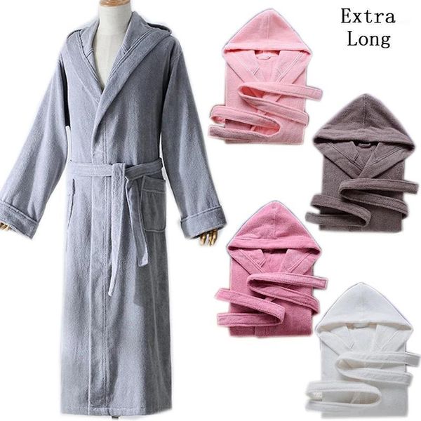 

winter bathrobe hooded thick 100% cotton men's robes five-star l robes women long-sleeve absorbent terry fleece pijamas1, Black;brown