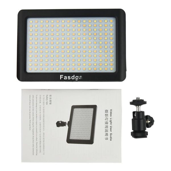 

fasdga 12w 192 led studio video continuous light lamp for camera dv camcorder black