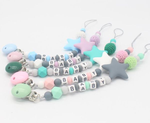 

baby products handmade pacifier clips holder chain silicone pacifier chains five star baby teether teething chain pacifier chain