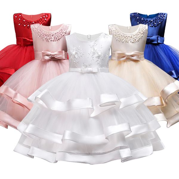 

summer children princess dress for girls party dresses kids pageant ball gown flower girls wedding dresses for girl clothing t200624, Red;yellow