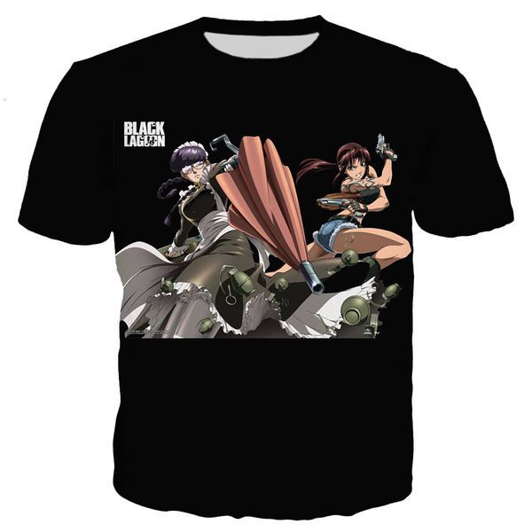 

black lagoon anime 3d print shirts humor funny oversized men clothing