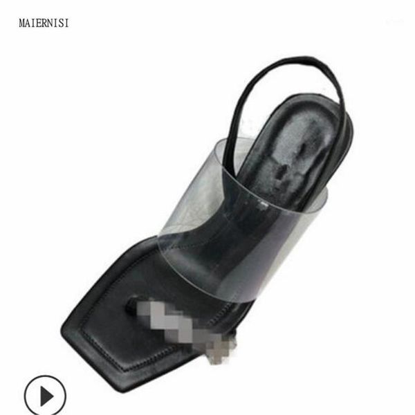 

sandals 2021 net celebrity the same crystal ladies transparent women's shoes summer 8cm stiletto 3-8 91, Black