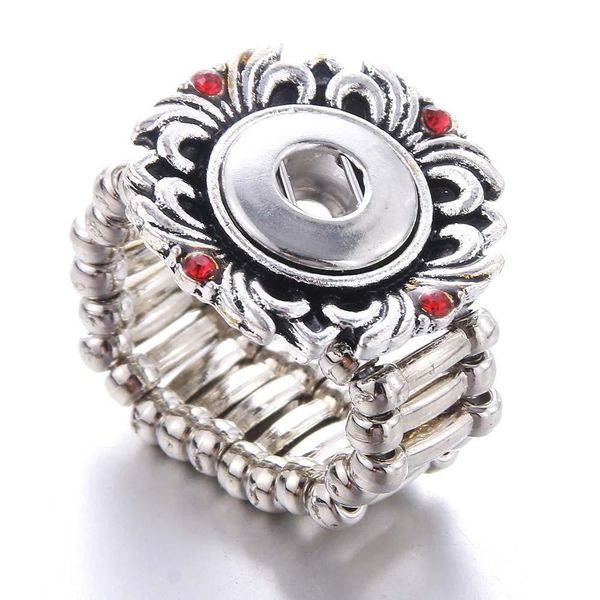 

fashion snap jewelry metal interchangeable snap ring fit mini 12mm snap button rings for women jewelry q qylqfl, Silver