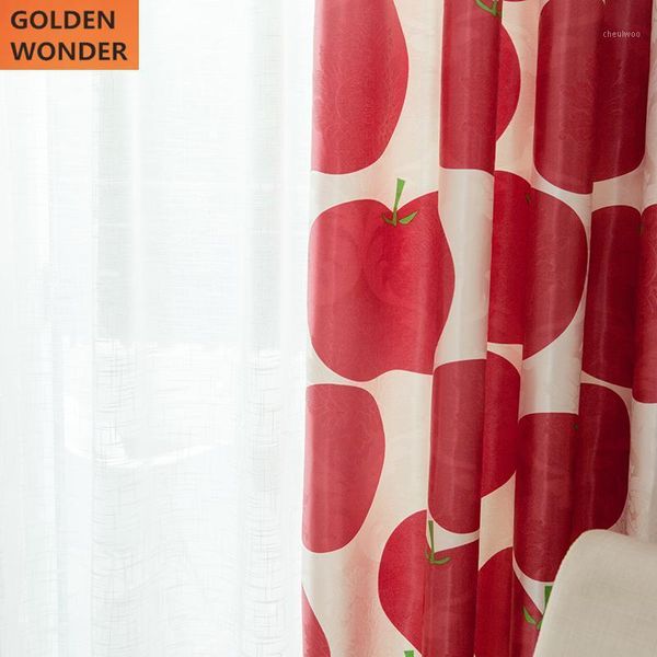 

modern fresh customized curtains for living room drapes window curtain bed room creative fruit shade home decor1