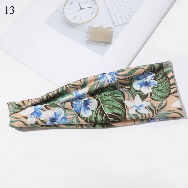 

summer orchid cashew flower twist women headband elastic hairband sport yoga turban wide headwrap bandage sweat hair accessories q wmtsrg