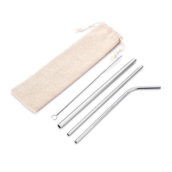 

5pcs 304 stainless steel straw metal straws reusable straw drinking straws set with cleaner brush for mugs eco friendly bbyyen lipper