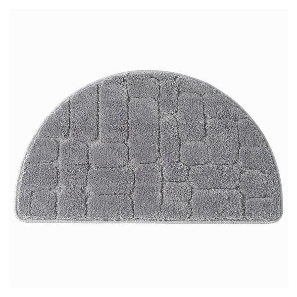 

bath mat home bathroom carpet semi circle half moon shape soft touch 2021 original non-slip multi sizes 3 colors shaggy pile rug
