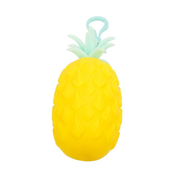 

cartoon fruit portable zero bags pencil case waterproof three-dimensional zipper coin purse silicone pineapple coin, Red;black