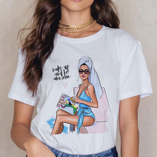 

good morning girl kawaii harajuku t shirt women t-shirt funny graphic tshirt fashion tees female streetwear vintage bbyaxs lg2010, White