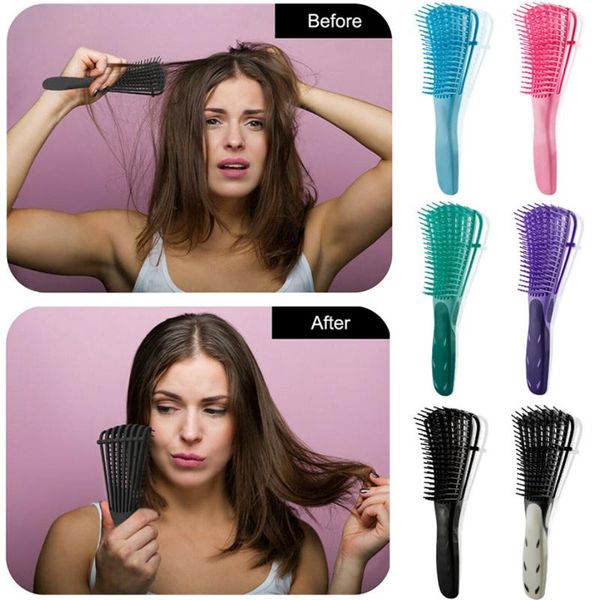 

dropshipping big normal size ocs detangling brush for curly hair scalp massage hairdressing styling tools q wmtwmp, Silver