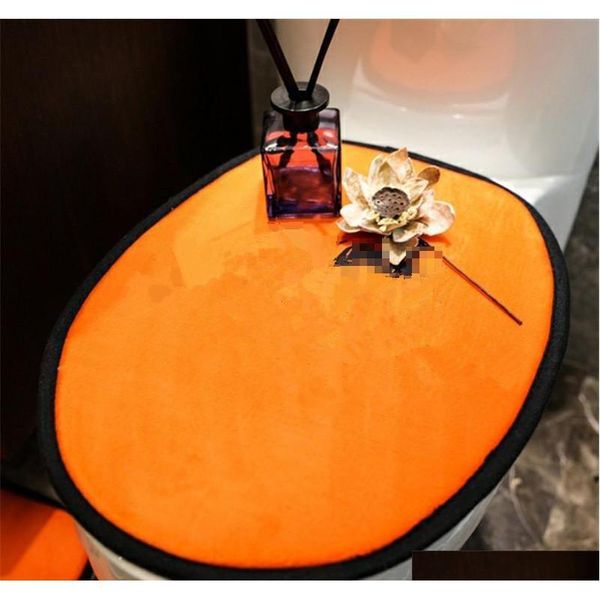 

three-piece toilet seat cover classic letter floor mats fashion toilet cover rider bath mats soft an qylkpz ppshop01