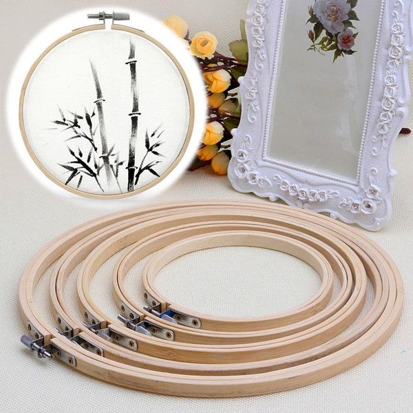 

sewing notions & tools 13-30cm diy embroidery hoop tool art craft cross stitch chinese traditional circle round bamboo frame manual accessor, Black