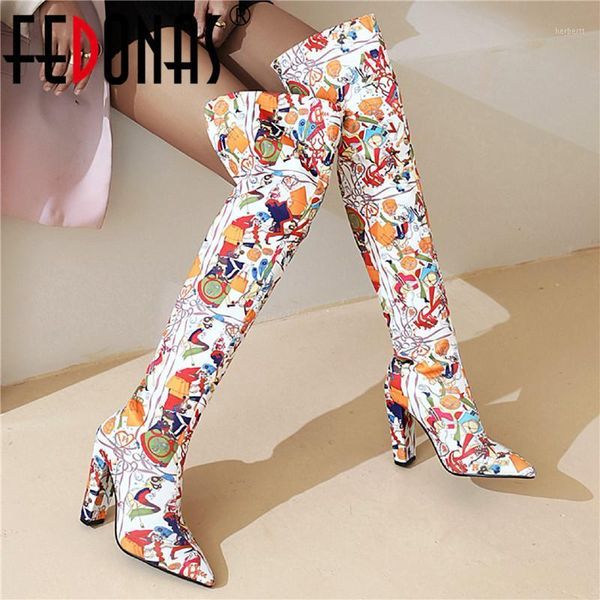 

boots fedonas female cambat for women knee high night club back zipper shoes woman winter heels women's 1, Black