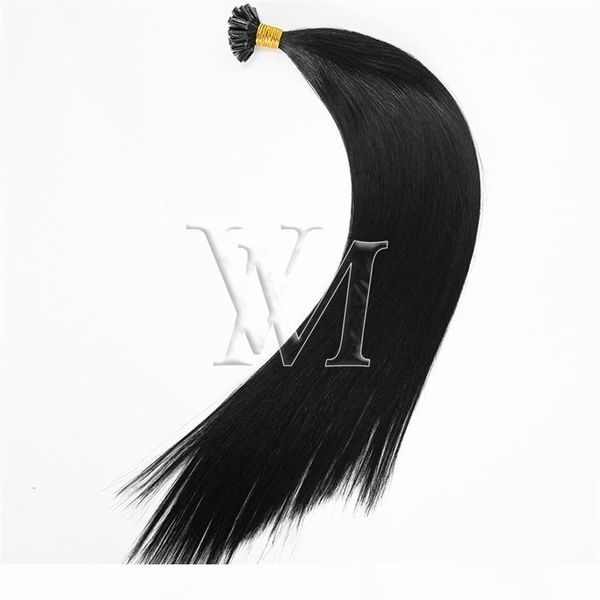 

vmae peruvian remy virgin u tip human hair extensions afro kinky curly straight body deep water wave 4a 4b 4c pre bonded 100g, Black