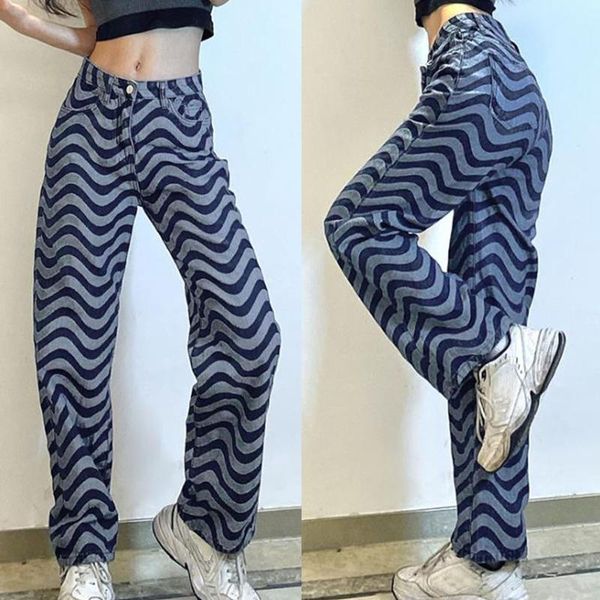 

women's jeans woman high waist pants straight leg jeans vintage wide leg pants casual loose women new fashion woman, Blue