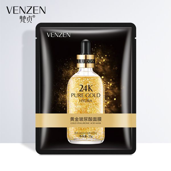 

collagen facial mask peels 24k gold essence replenishment bright face golden foil solution moisture nourish