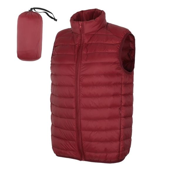 

newbang matt fabric men duck down vest ultra light down jacket sleeveless light weight windbreaker male gilet outwear 201201, Black
