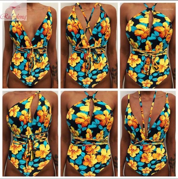 

rubylong 2019 one piece swimsuit women vintage swimwear lady multiple wearing bathing suit push up monokini bodysuit beachwear1, White;black