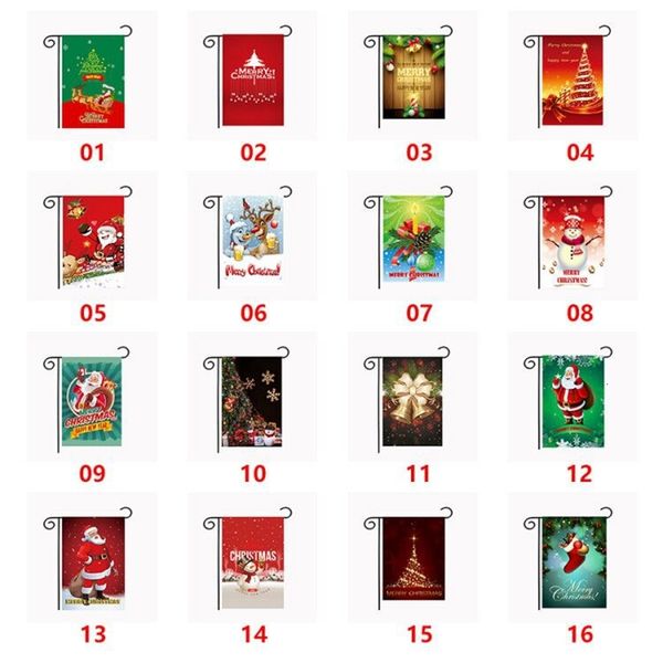 

garden flags new 30*45cm happy outdoor year hanging christmas banner home party decorations dda488xfy8