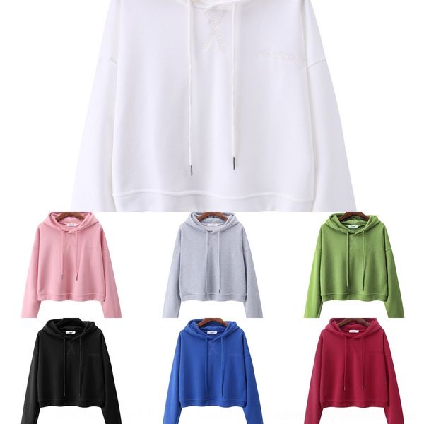 

atxk4 short women's loose hoodie 2019 new thin tide ins korean version versatile sweater ldbs pullover pullover pulloverpullovercoat, Black