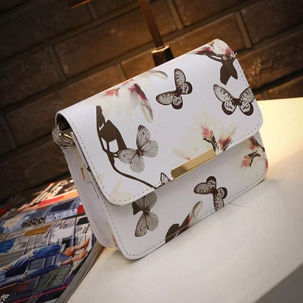 

korean version women floral leather shoulder bags satchel handbag retro messenger bag clutch shoulder bags