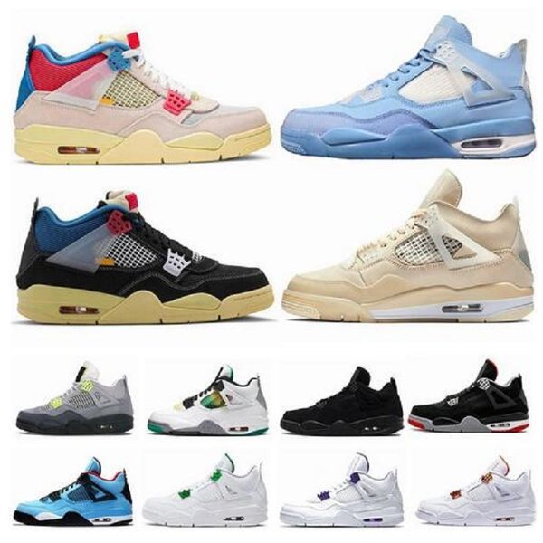 

guava ice 4 4s 1s noir black cat white cream sail cement what the mens women basketball shoes metallic purple green orange sports sneakers