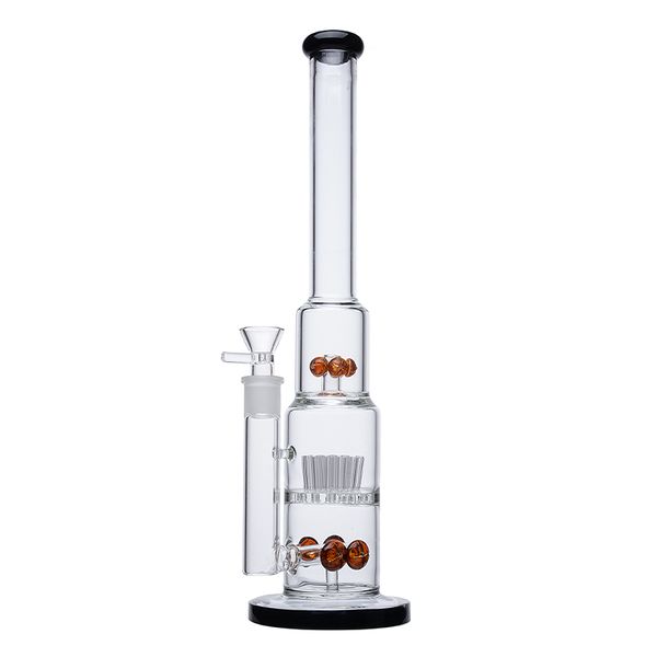 Fungo Croce Perc Percolatore Narghilè Con Sprinkler Perc Dab Oil Rigs Bong in vetro Tubo dritto Tubo da fumo WP2232