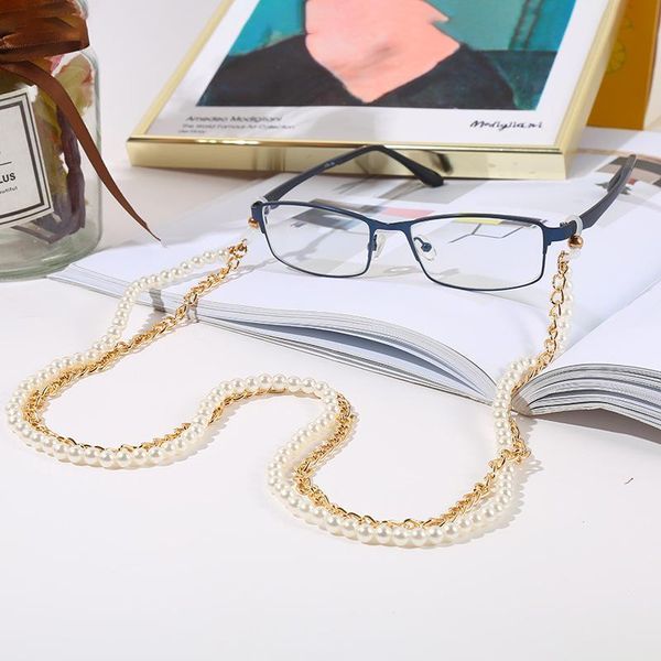 

2021 luxury double layers chic pearl beads sunglasses chain holder glasses lanyard accessories 2021 luxury h bbyqfy