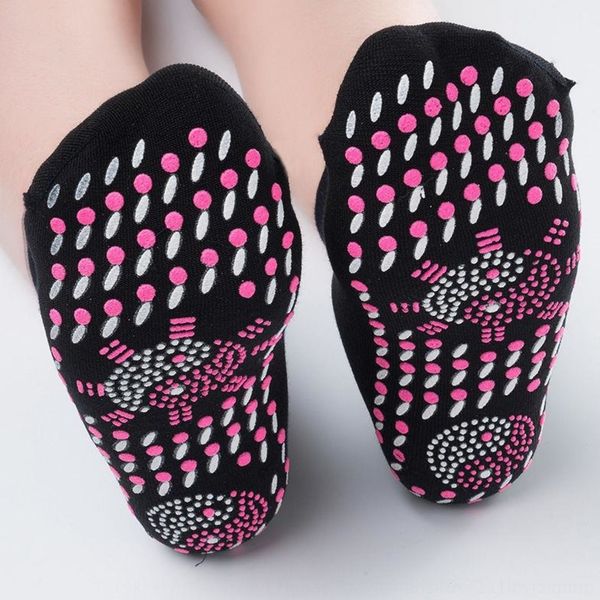 

u74sz self heating massage winter for autumn spring warm magnetic massage cotton deodorant health cotton socks can be washed therapy socks s, Black