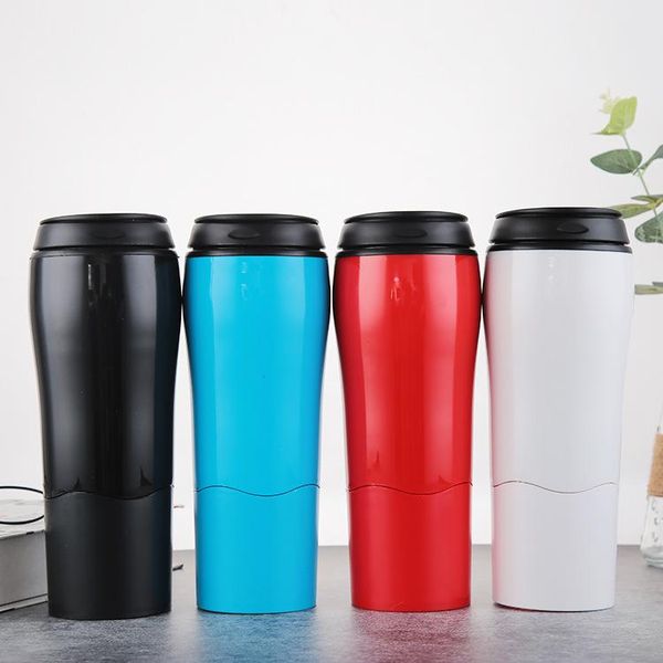 

19oz creative portable car cup solid color outdoor travel mug double layer anti scalding water bottle plastic magic tumbler dbc vt1043
