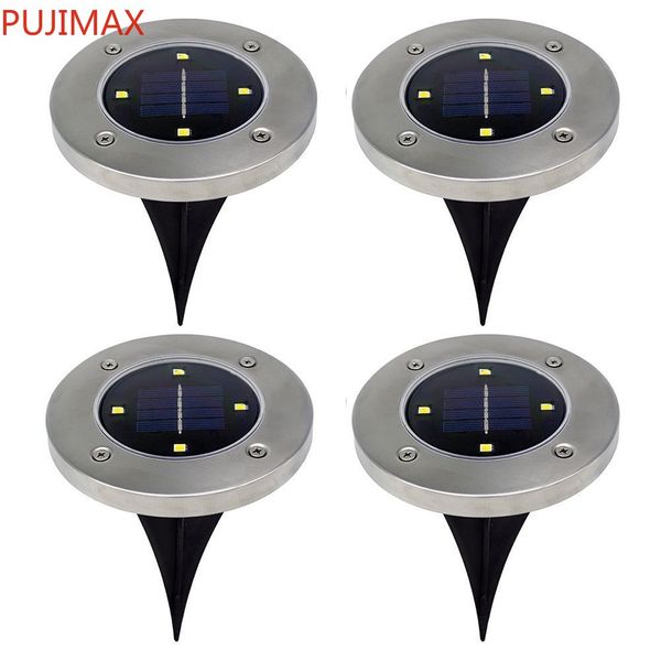 

solar powered 8 led lighting buried ground underground light for outdoor path garden lawn landscape decoration lamp