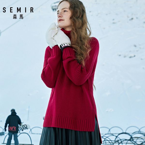 

semir high collar pullover women 2019 winter new loose fashion korean version trend bottoming sweater female