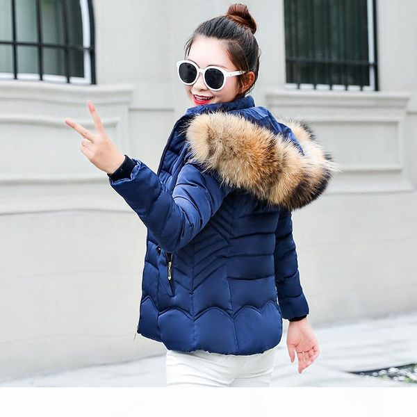 

new 2018 winter jacket women coats artificial raccoon hair collar female parka black thick cotton padded lining ladies s-3xxxl, Black;brown