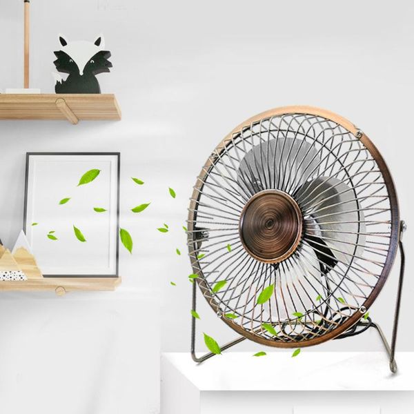 

electric fans 4 inch mini usb fan classical bronze iron deskpersonal portable cooling for office household traveling
