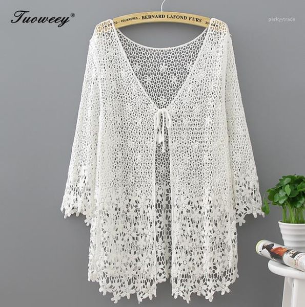 

women's blouses & shirts cotton summer 2021 kimono cardigan fashion casual white shirt embroidery long women clothes 3/4 sleeve loose