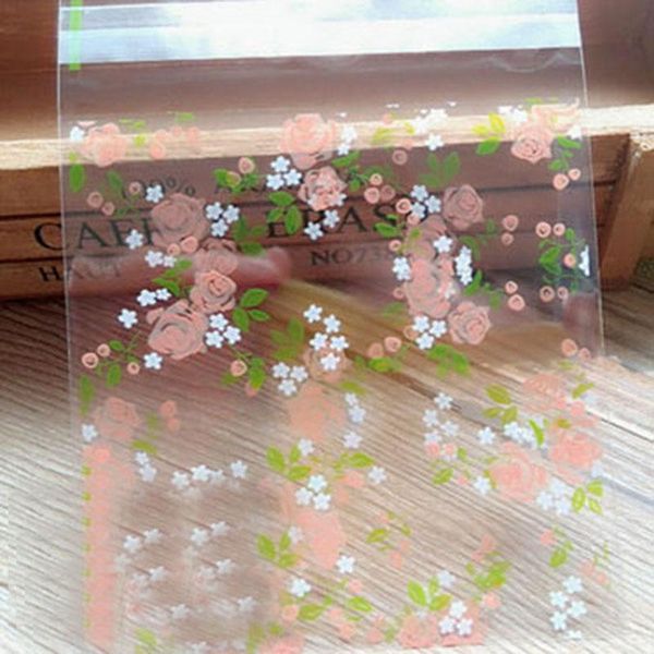 

gift wrap flower biscuits bags cake candy baking party wedding bag package cookies lovely cartoon 100pcs plastic