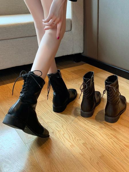 

lady boots summer booties low heels booties women's rubber shoes rain zipper clogs platform boots-women luxury designer, Black