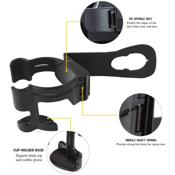 

for jeep wrangler jk jku 2011- multi-function beverage cup mobile phone holder
